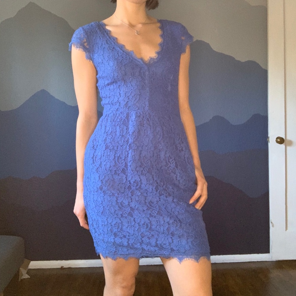 Blue lace Aritzia dress